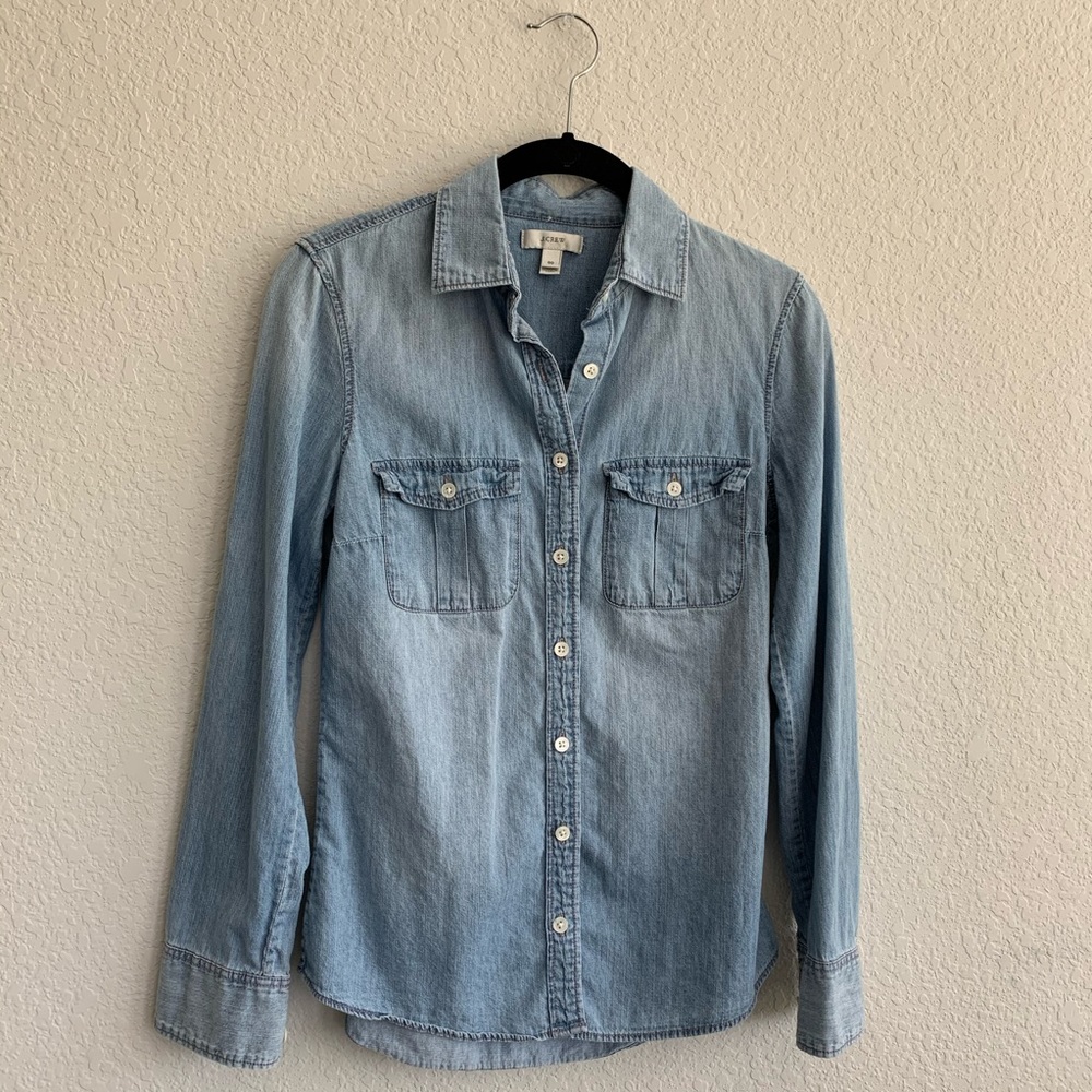 j.crew denim button up